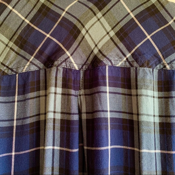 Rock & Republic Sparkle Plaid Buttondown Top-Small - Picture 8 of 10